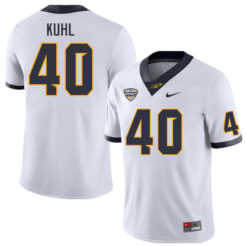 Toledo Rockets #40 Lenny Kuhl College Football Jerseys Stitched Sale-White
